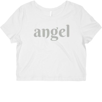 Angel Wings Junior Fit Bella Sheer Longer Length Rib Tee