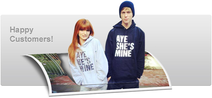Use our design center to add your own text, art, & images to these personalized hoodies & sweats. We'll print 'em and ship 'em